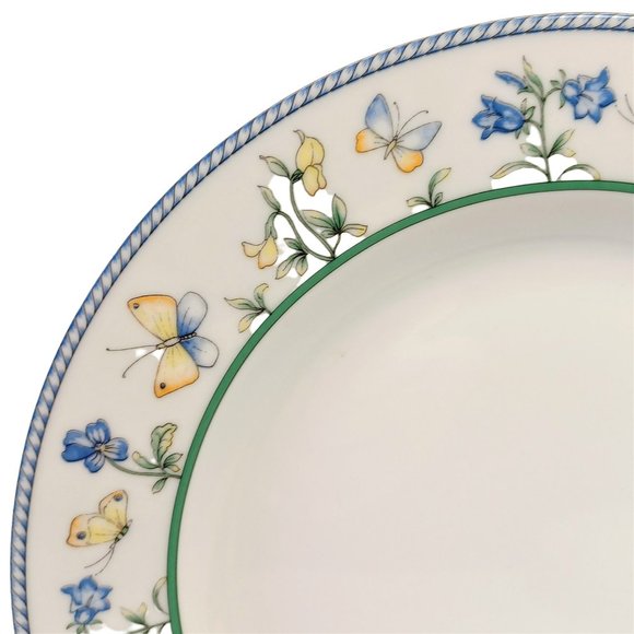 Set/3 Lubiana Poland China 10.25" Dinner Plates butterflies flowers rope trim - Picture 3 of 5